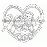 Gingerbread Family Heart
