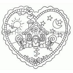 Gingerbread House in Heart