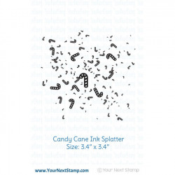 Candy Cane Ink Splatter