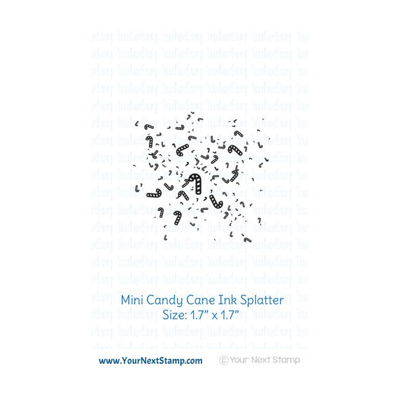 Candy Cane Ink Splatter - Mini