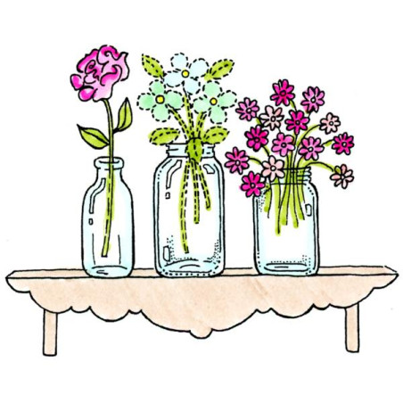 Flowers on Shelf