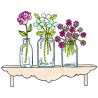 Flowers on Shelf