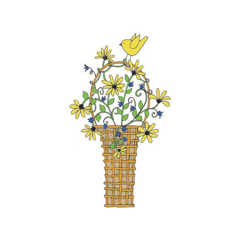 Wicker Daisy Basket