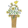 Wicker Daisy Basket