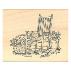 Rocking Chair with Plants