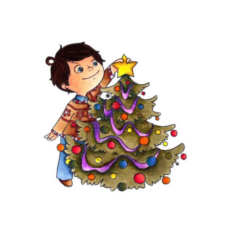 Billy Dressing the Christmas Tree