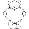 Bear s/ Stitched Heart