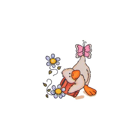 Duck with Butterfly