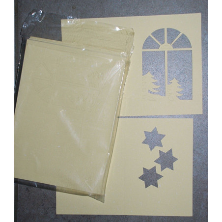 Zweite Chance - 33 Stk. Weihnachtskarten mit Fenstern und Sternen