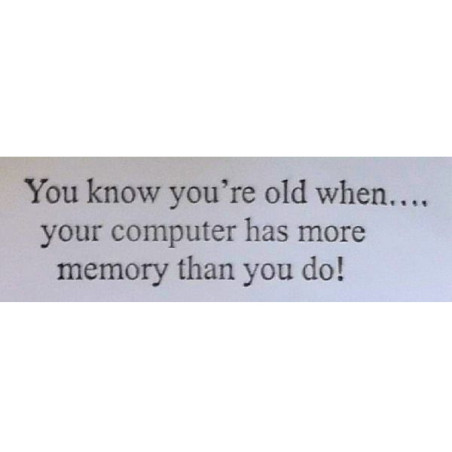 Second Chance - You Know You're Old..