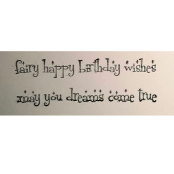 Second Chance - Fairy happy birthday wishes...