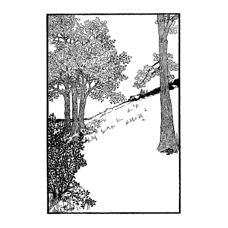 Hill with Trees Scene Frame