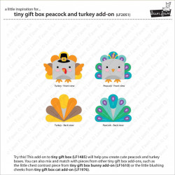 Tiny Gift Box Dies - Peacock and Turkey Add-On