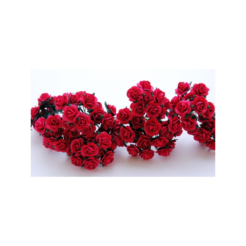 10 Fuchsia Pink Roses, 10mm