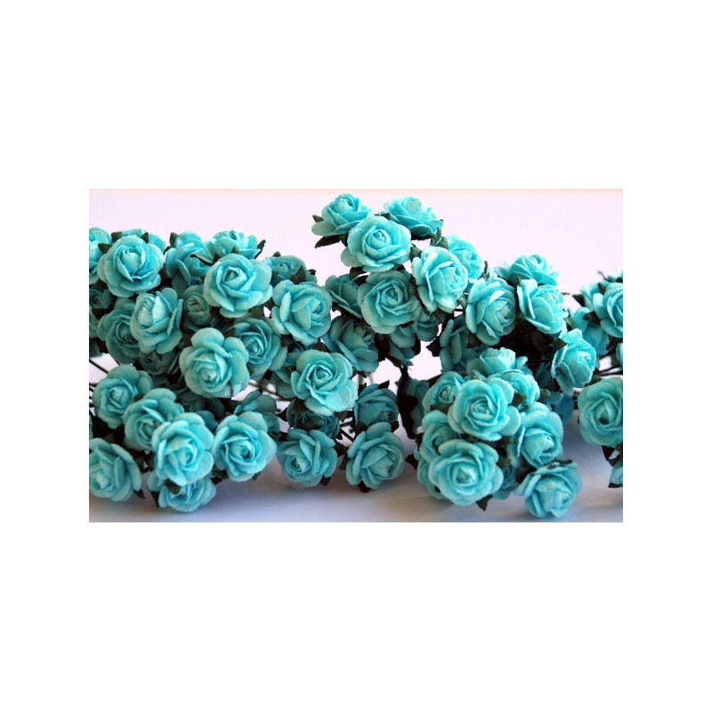 10 Lovely Blue Roses, 10mm