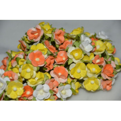 10 Paper Flowers - Yellow Mix