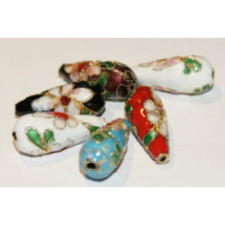 Cloisonne - Drop Beads, 5 Stk.