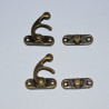 Antique Brass Hook Locks (2 pcs.)