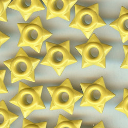 10 Eyelets 3/16" Star - Lemon Drop
