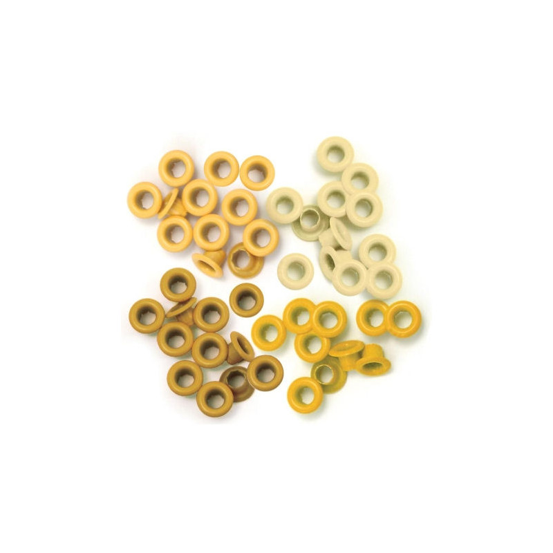 60 Eyelets Yellow - 8mm