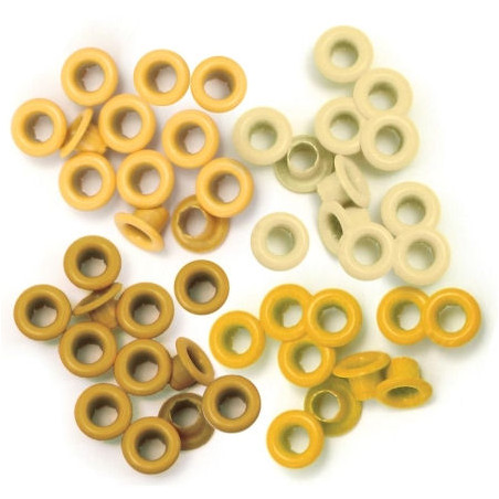 60 Eyelets Yellow - 8mm