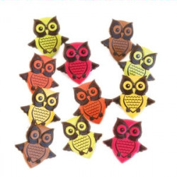 12 Owl Brads - Bright