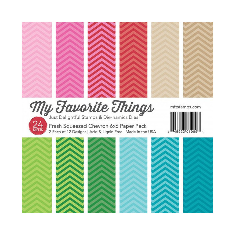 Fresh Squeezed Chevron 6x6 Paper Pack