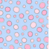 Polka Dots - Pink on Blue