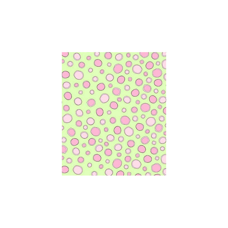 Polka Dots Small - Pink on Lime