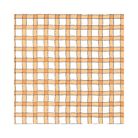 Wavy Line Plaid - Brown