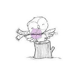 Flora (Winter Owl on Tree Stump)