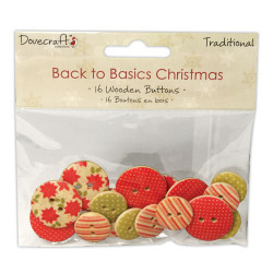 Christmas Traditional Wooden Buttons