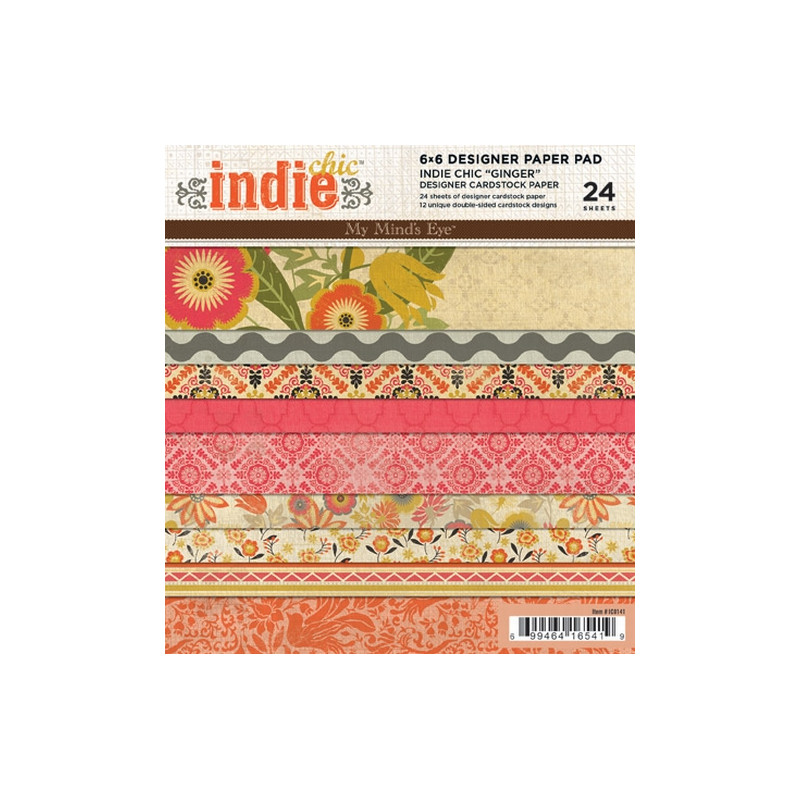 Indie Chic – Ginger 6 x 6 Paper Pad