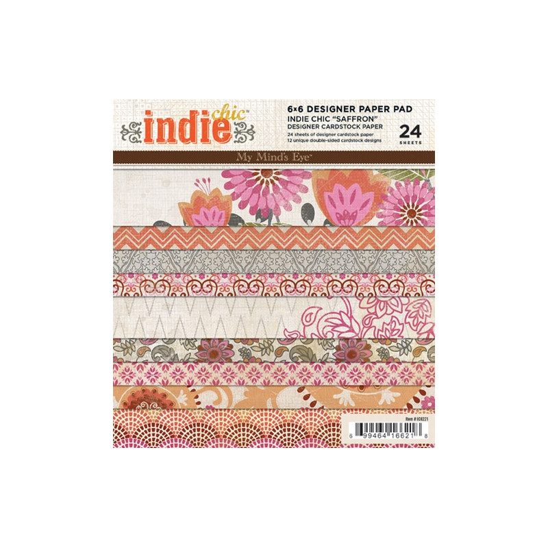 Indie Chic – Saffron 6 x 6 Paper Pad