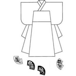 Kimono mit Musterstempeln